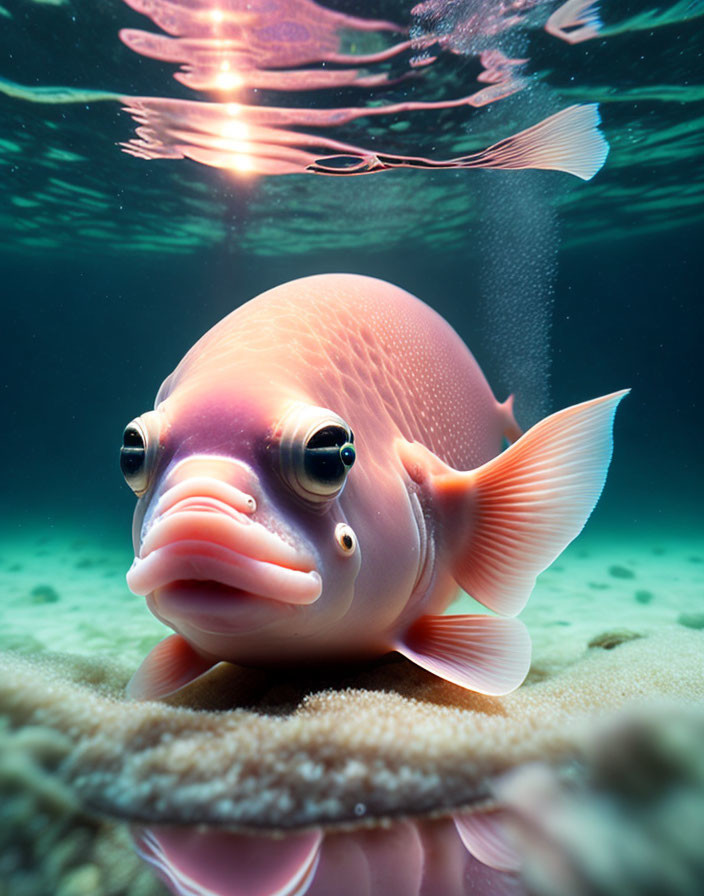 A blobfish underwater