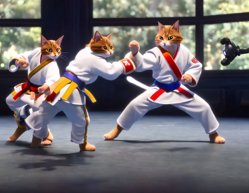 cats Sparring