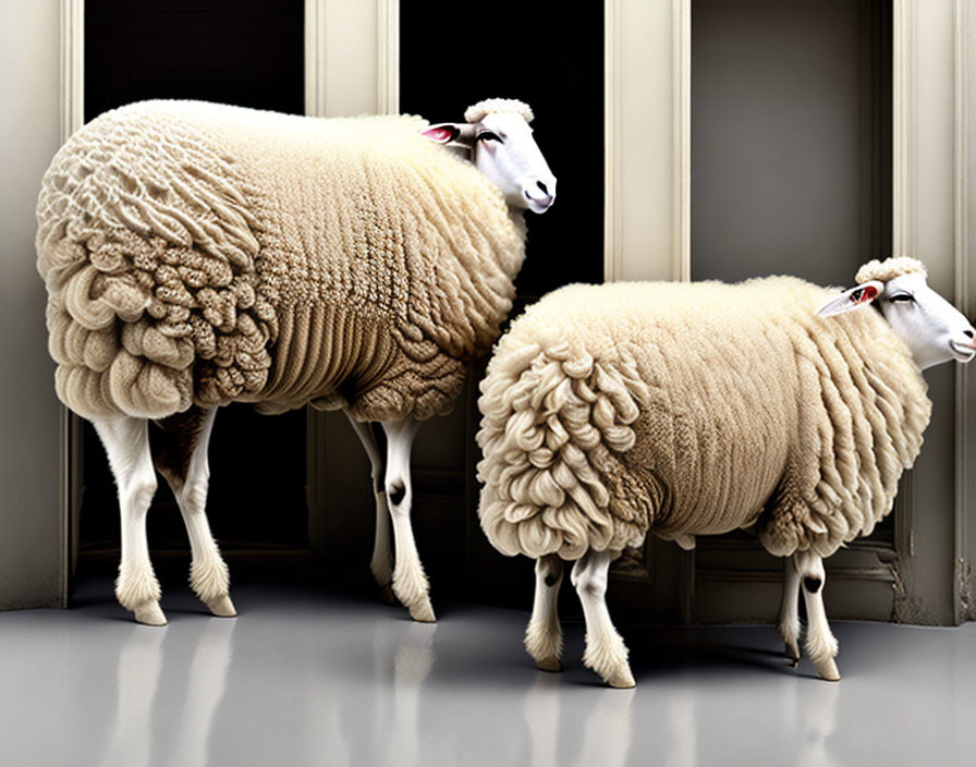 Sheep in the style of Marcel duchamp