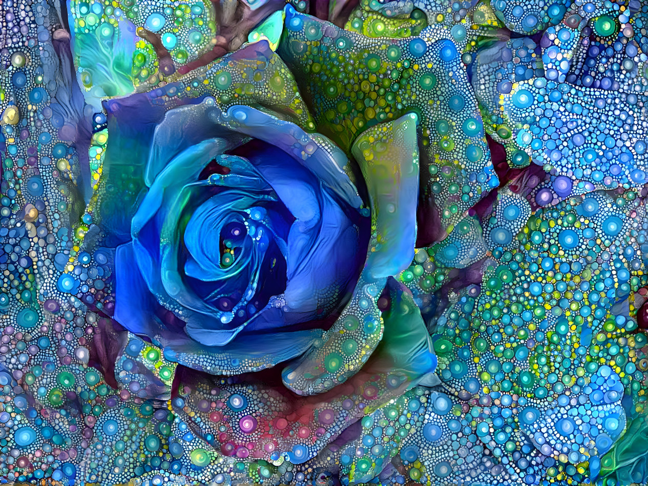Ice blue rose