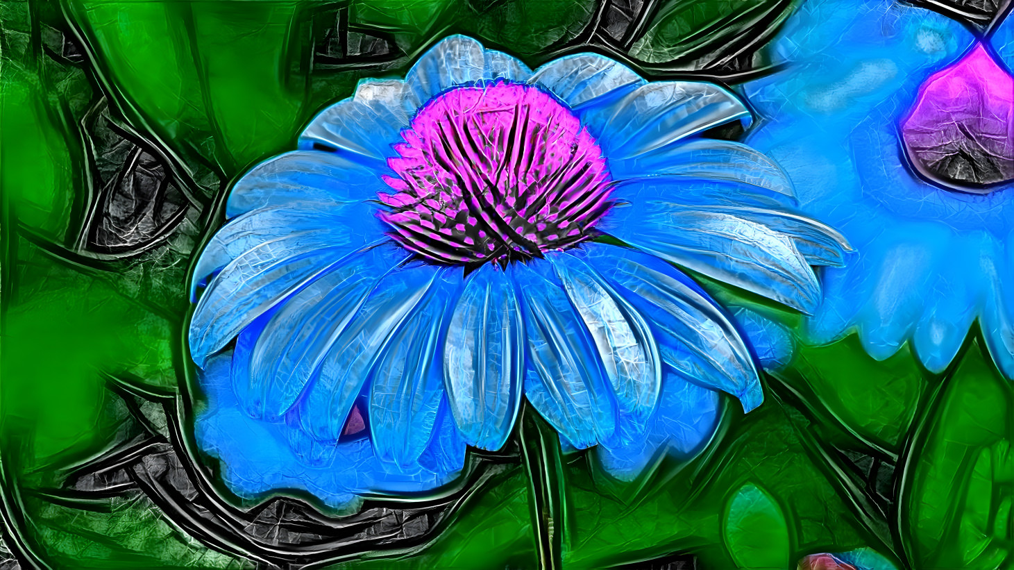 Blue daisy 