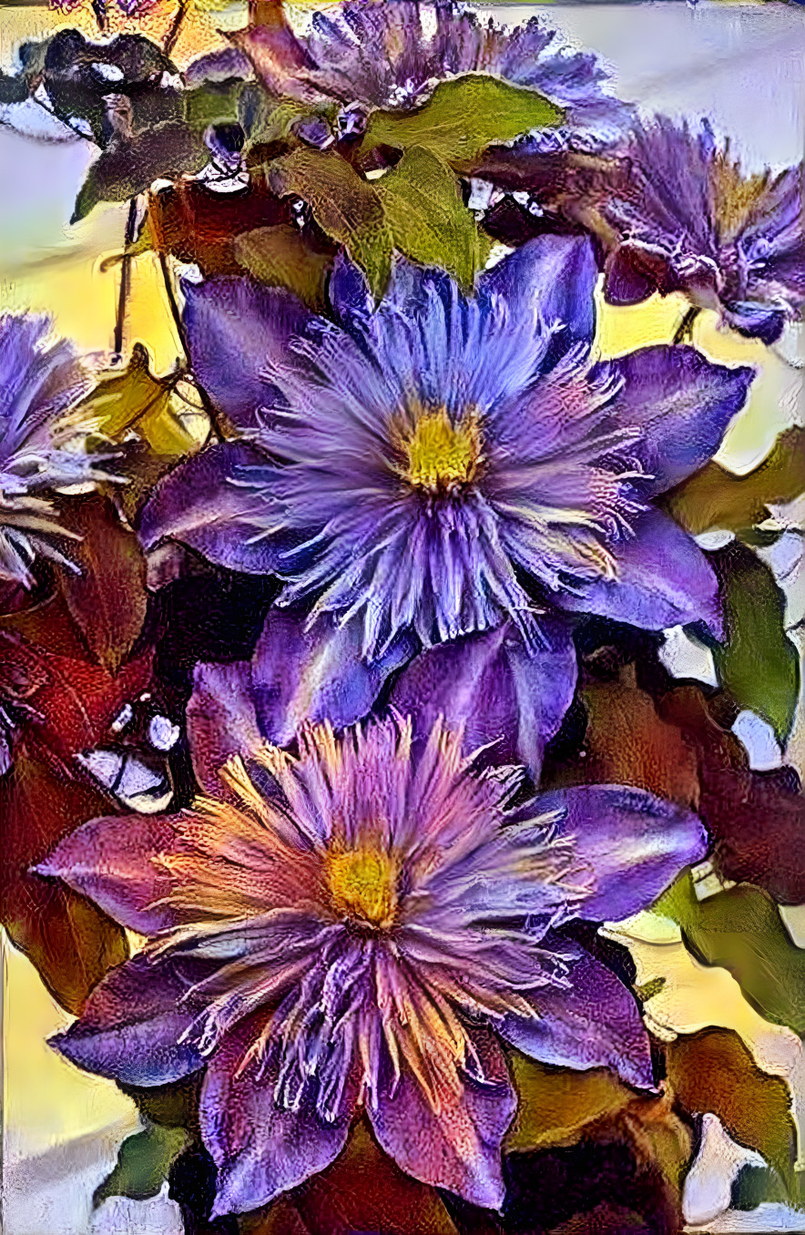 Purple yard flowers