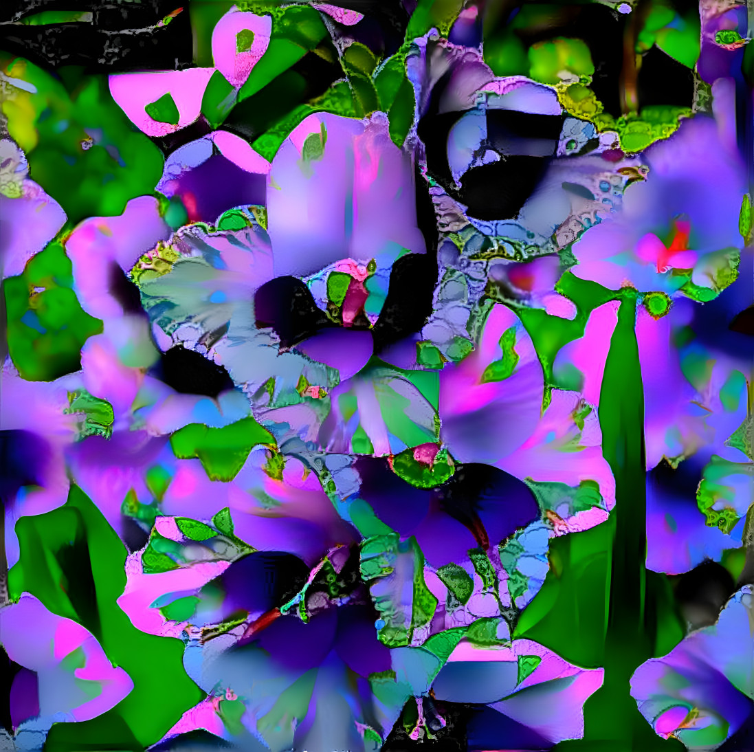 Strange violet lilies