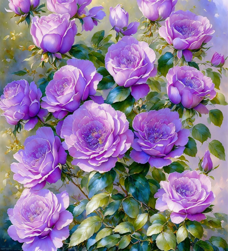 Lilac tea roses