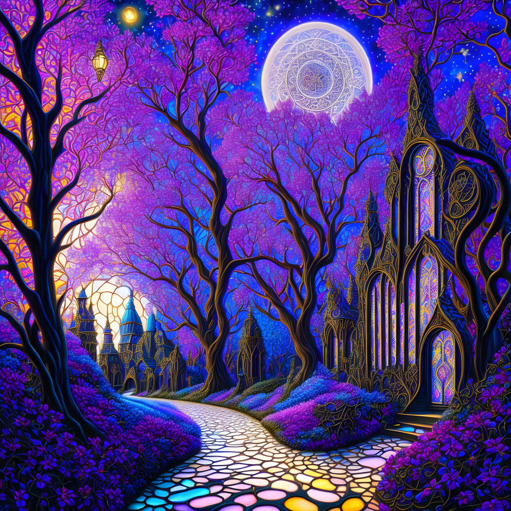 Twilight purple evening
