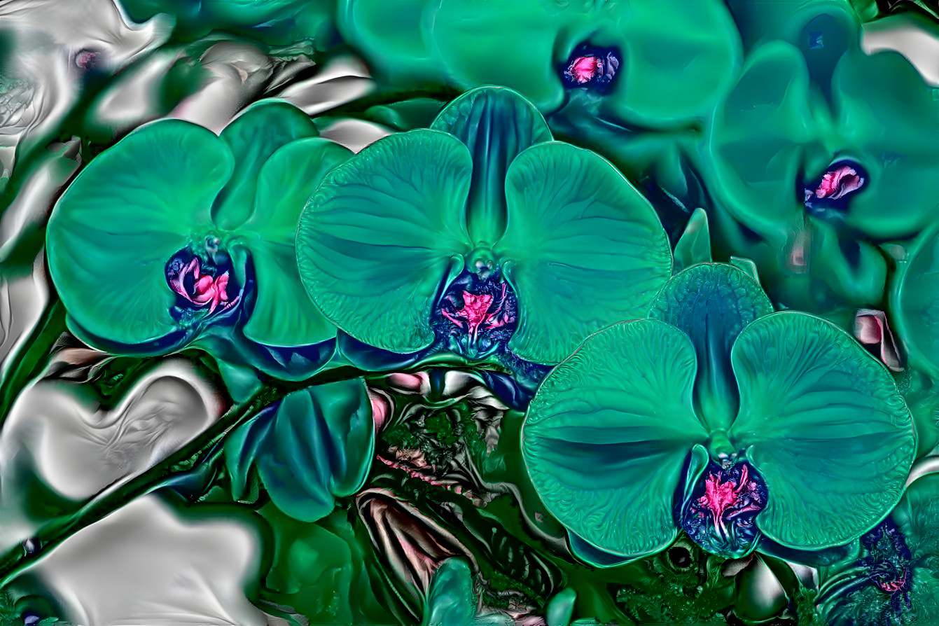 Aqua orchids