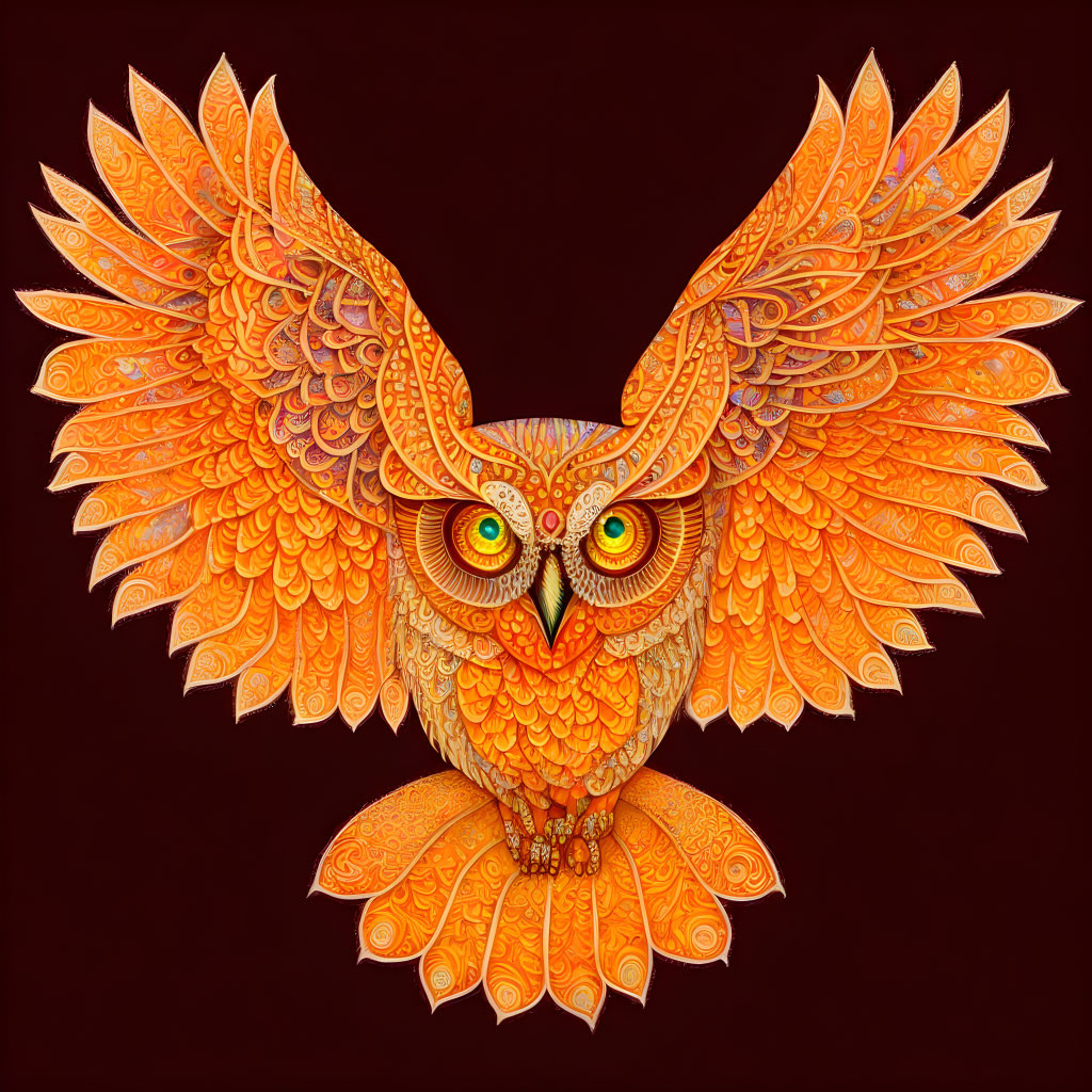 Lovely Orange Owl