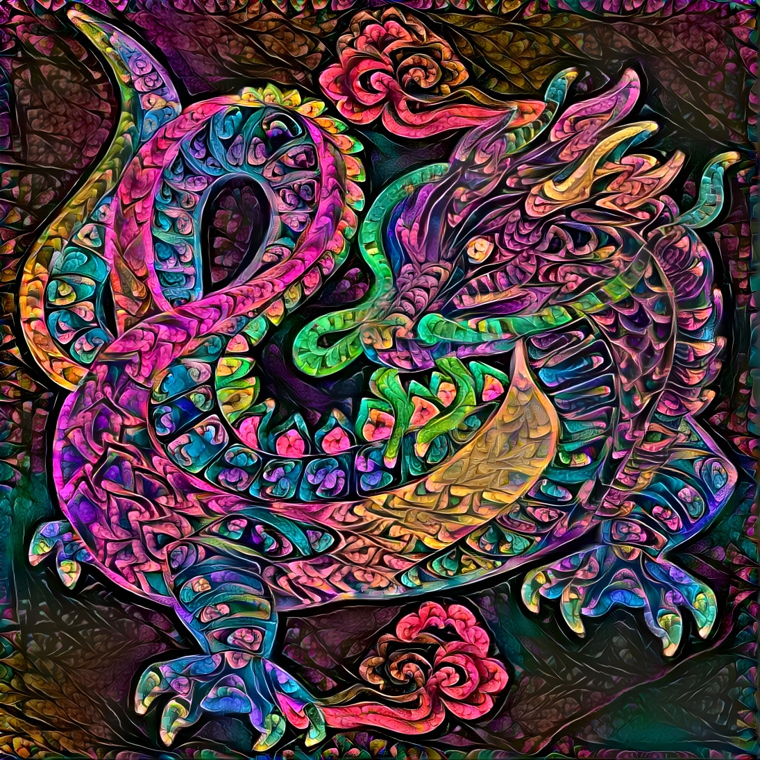 Jewel tones dragon 