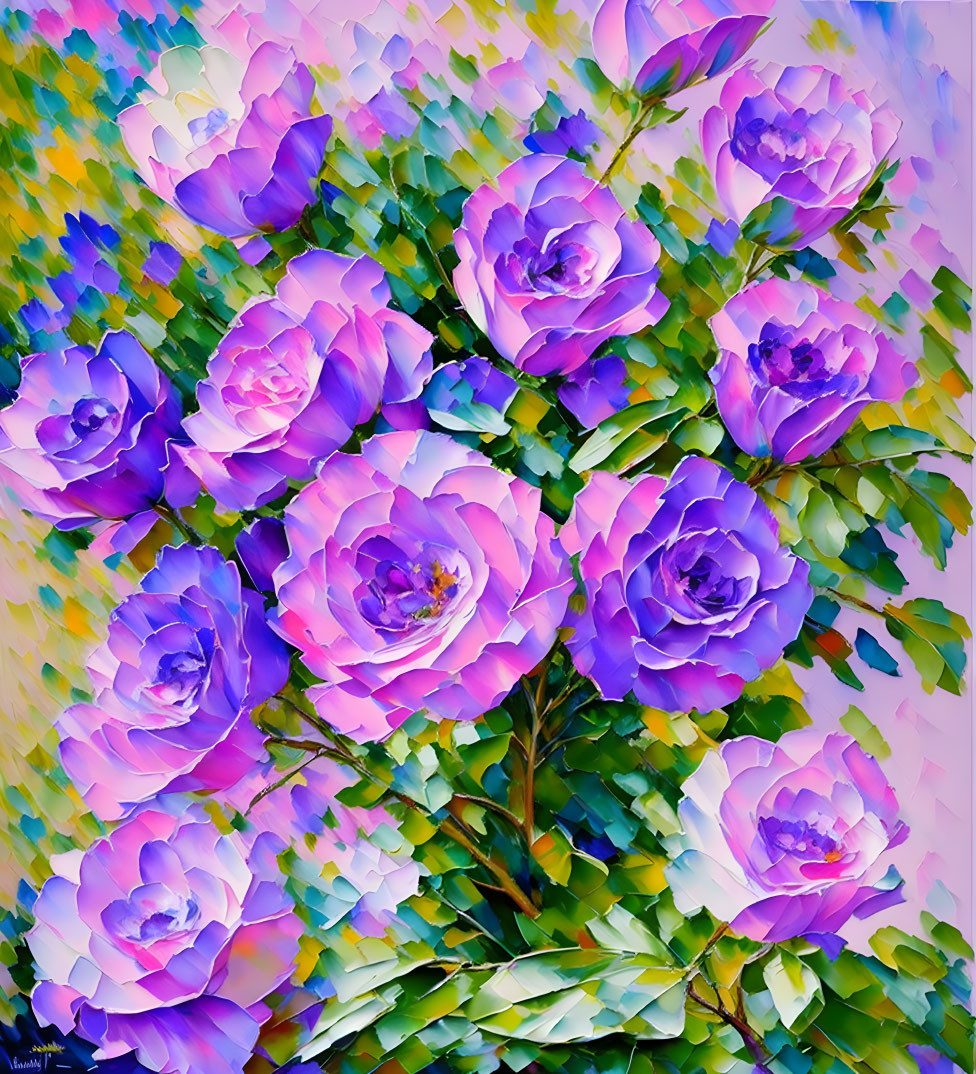 Beautiful lavender roses bouquet