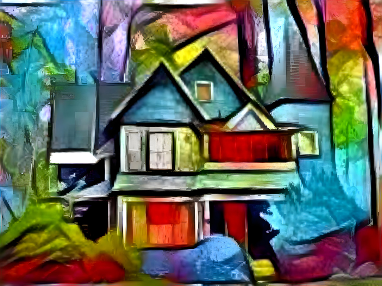 Stained glass house