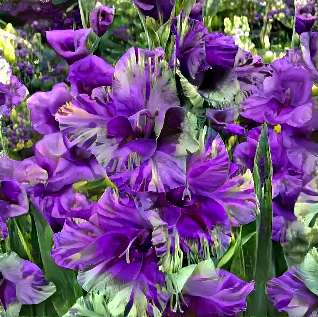 Violet blooms