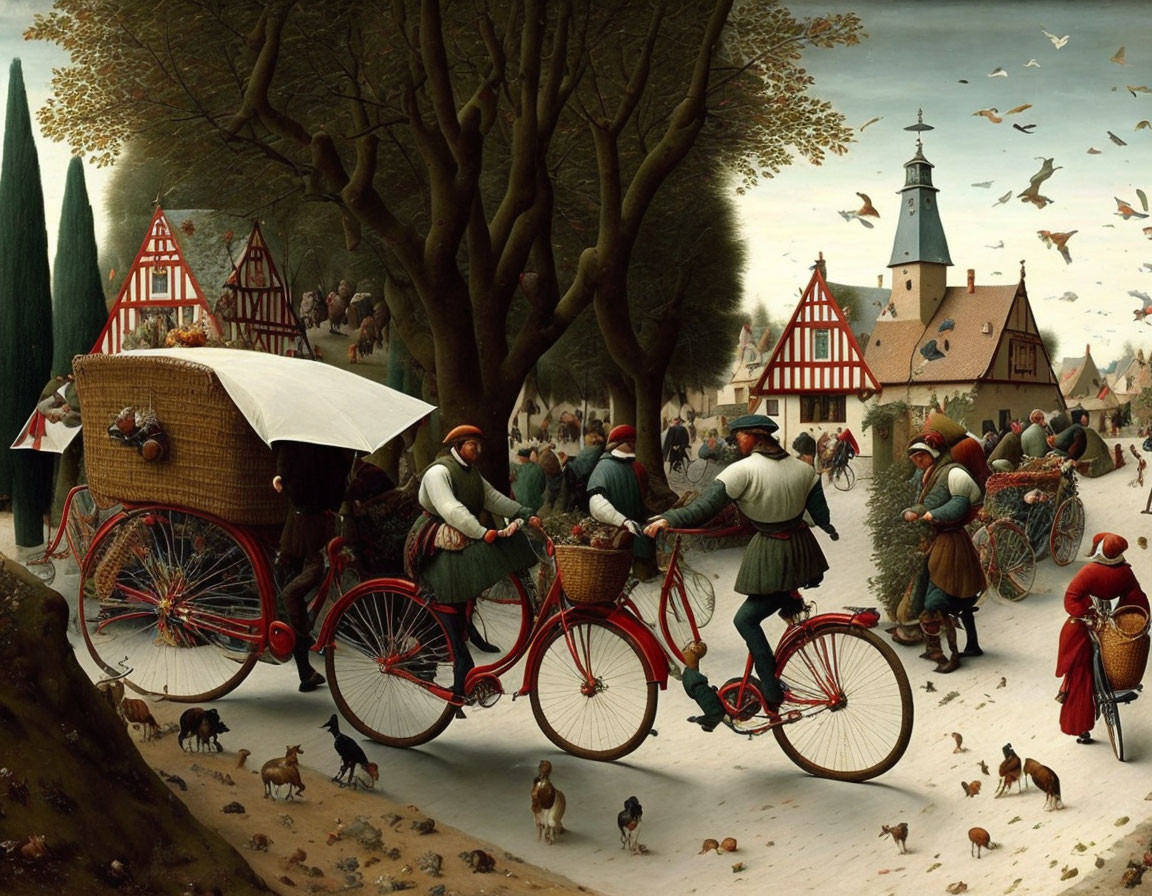 A cycling world of Bruegel 