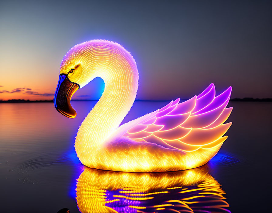 Glowing swan 