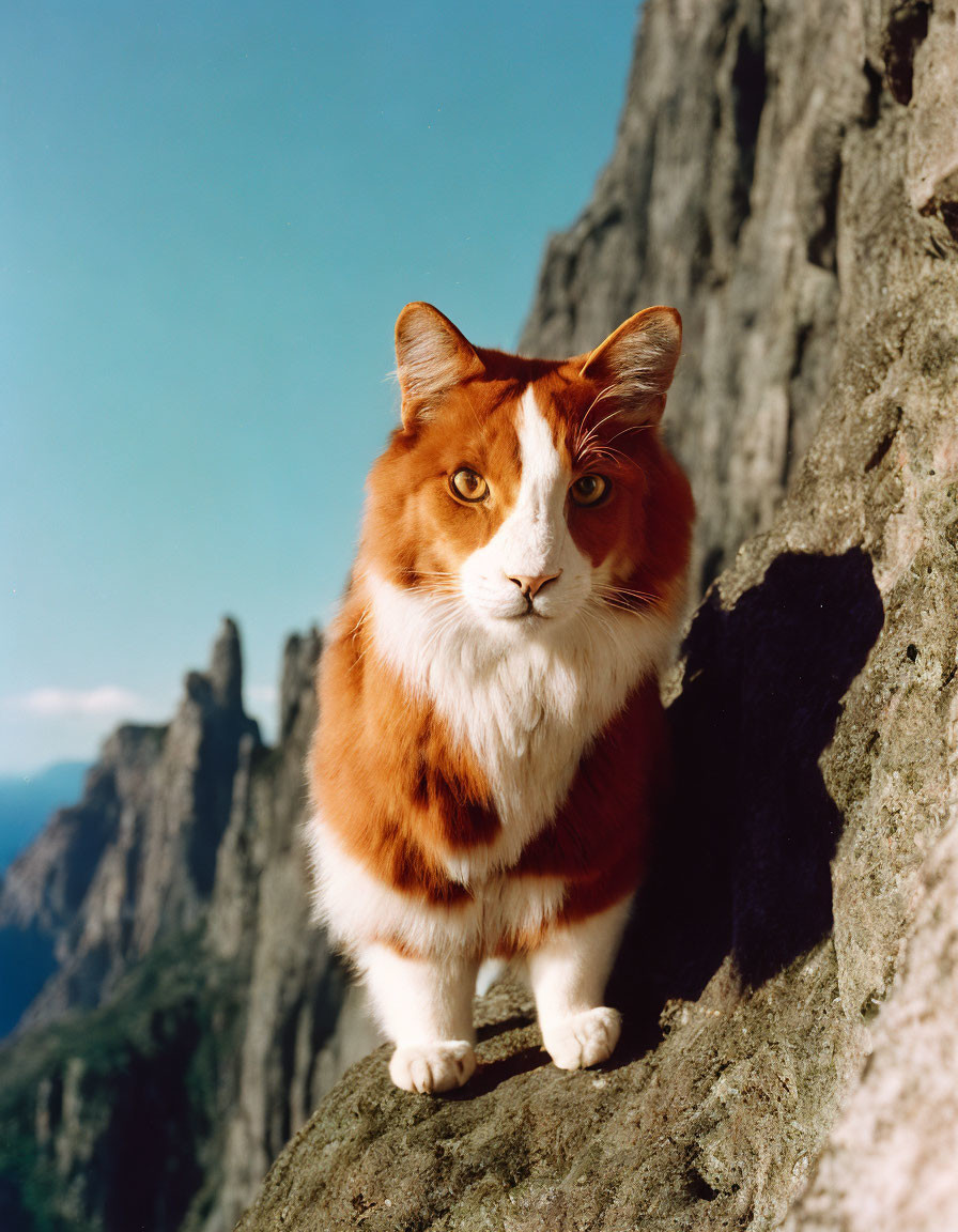 cat on a cliff