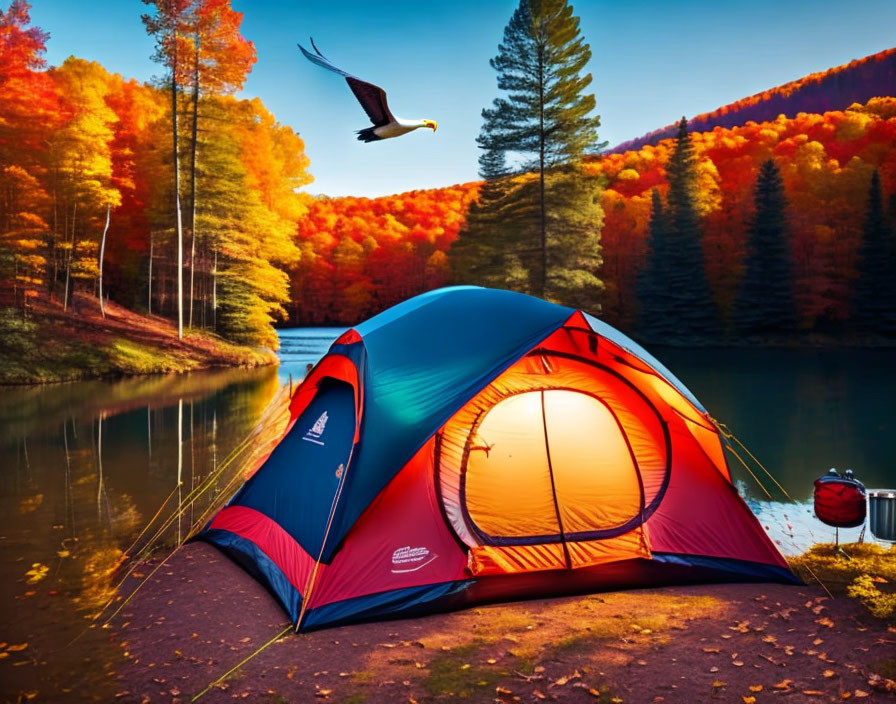 Peaceful fall camping