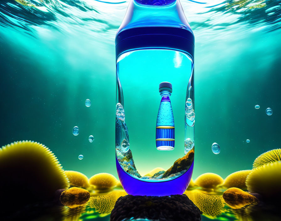 Aqua Haven: Life in a Water Bottle