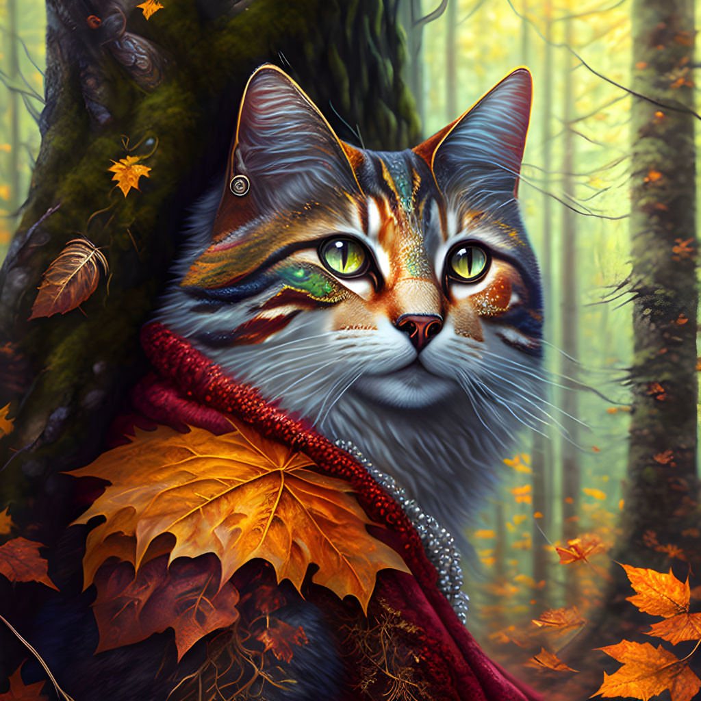 Patchwork Cat Magician of Fangorn Forest
