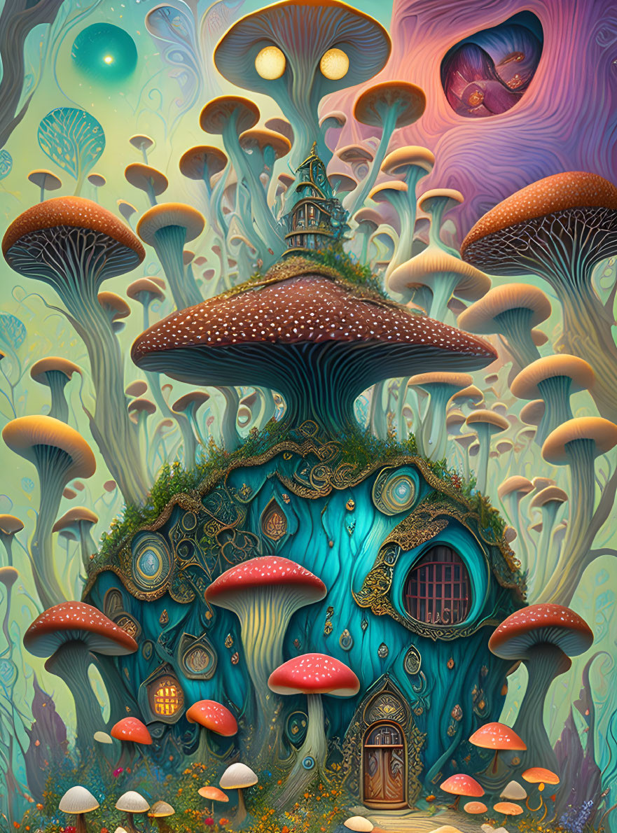 Mushroom Temple of the 4th Dimensional Space/Time