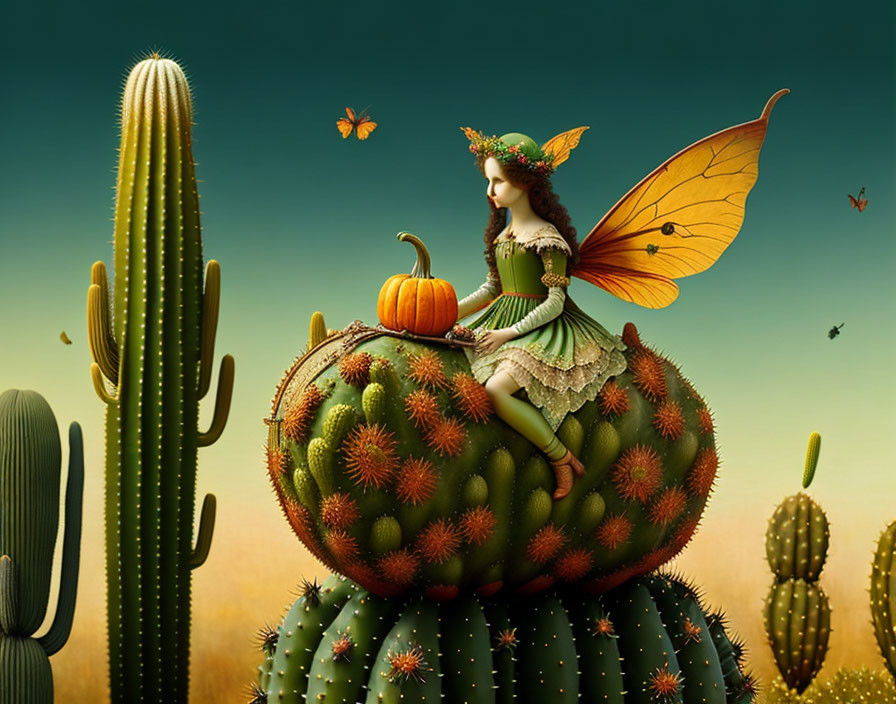Cactus Fairy of the October Blooms
