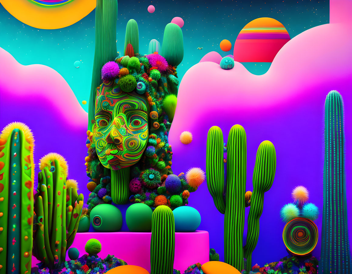 Face of the Great Cactus Awakening