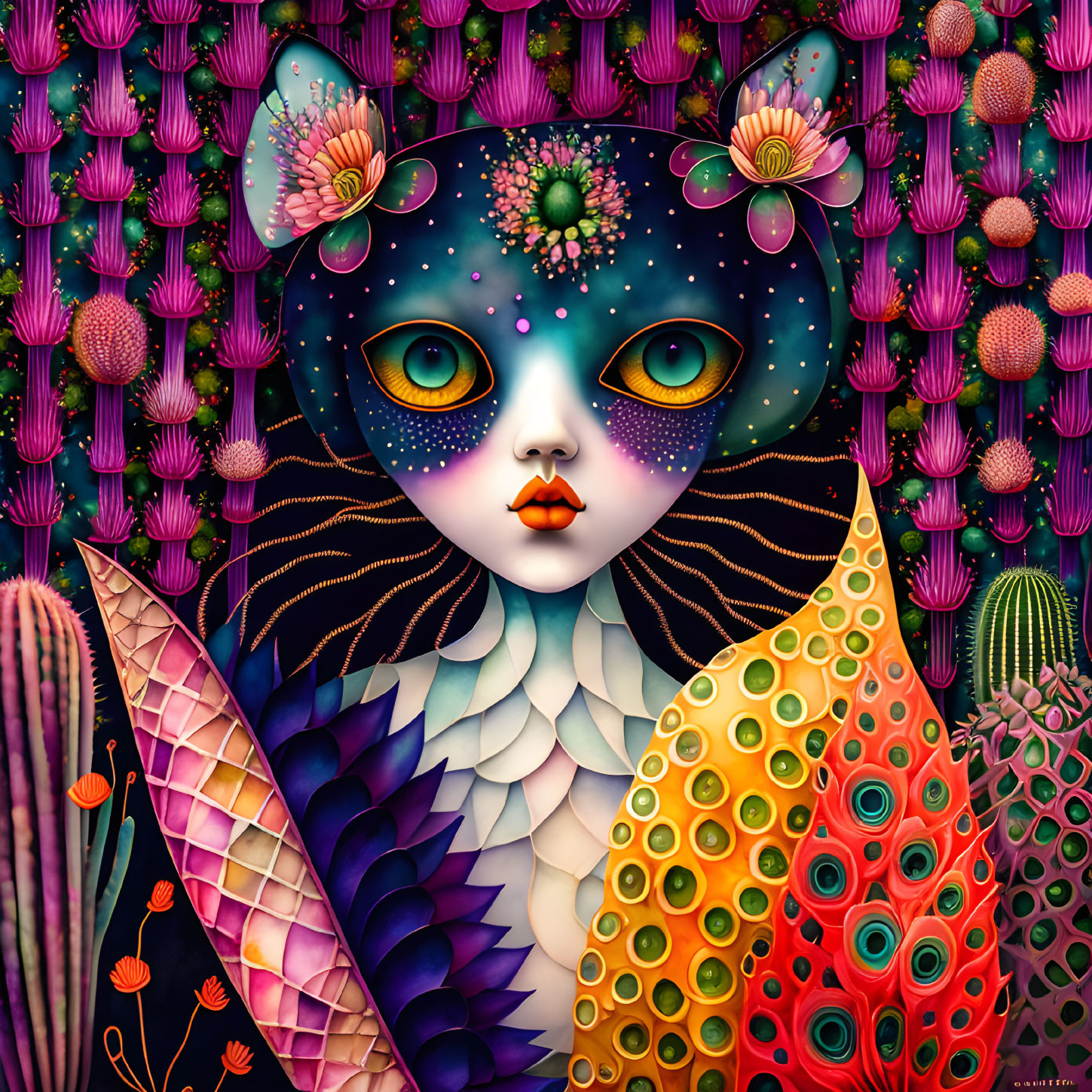 Ellusive Cat Woman of the Cactus Forest