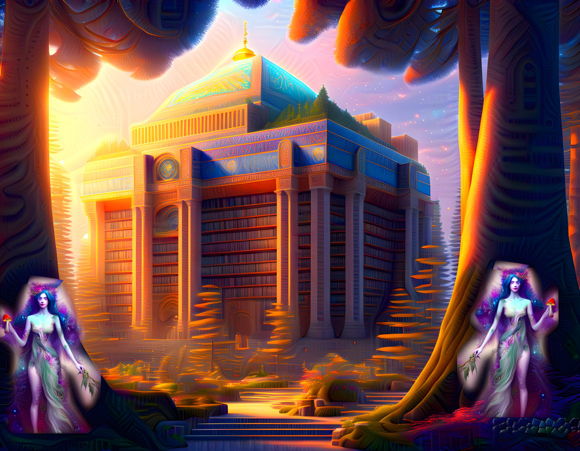 The Great Library of Alexandria with Shroom Fairys