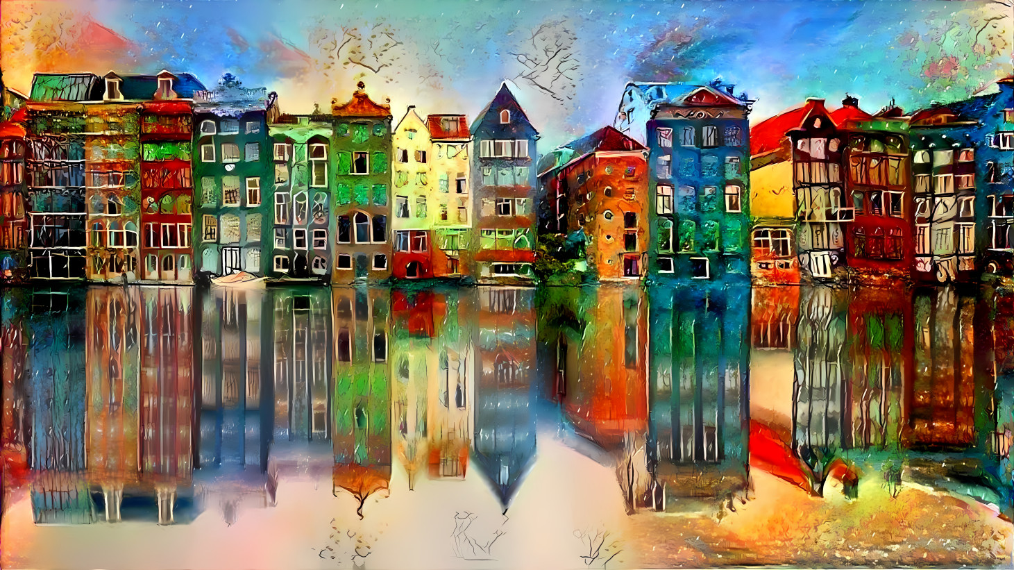 Amsterdam oil painting