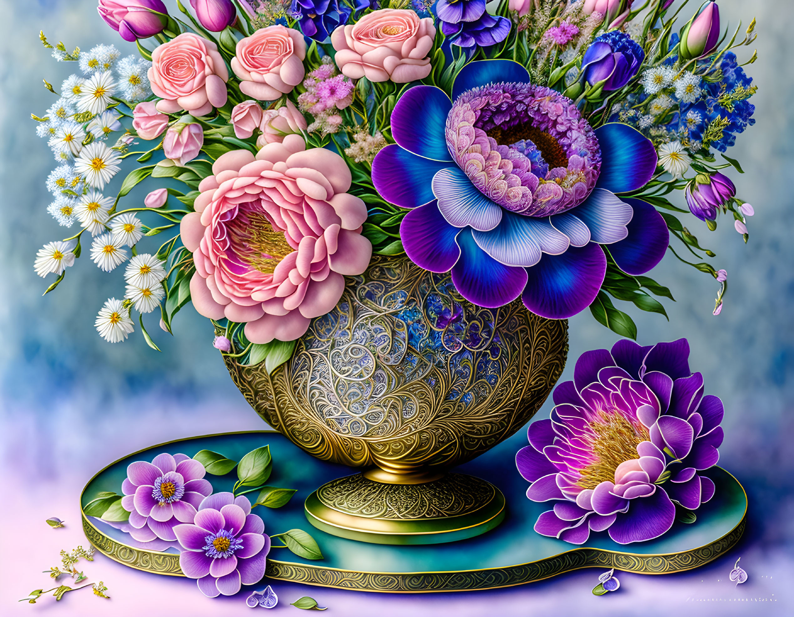 vanitas flower arrangement