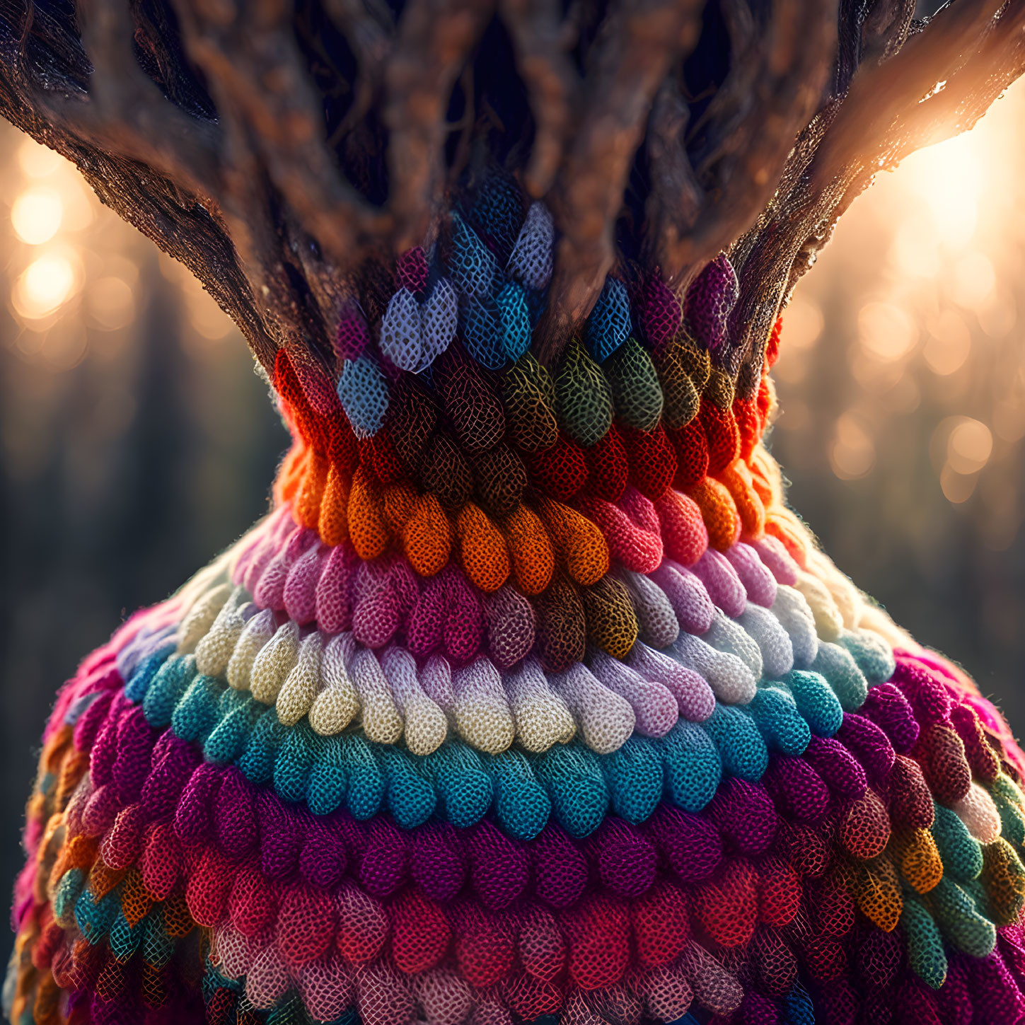 tree with sweater