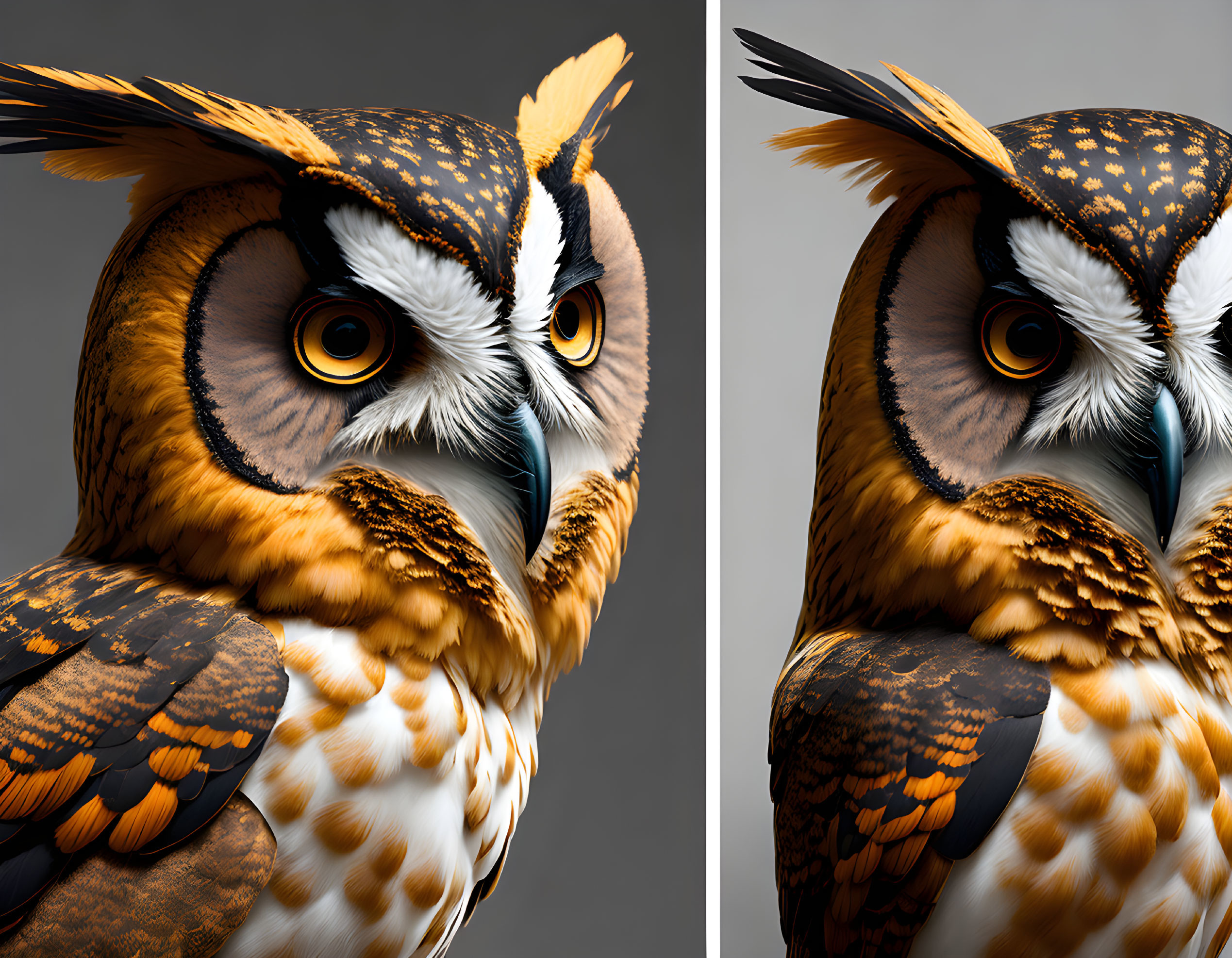 Portraits of an owl