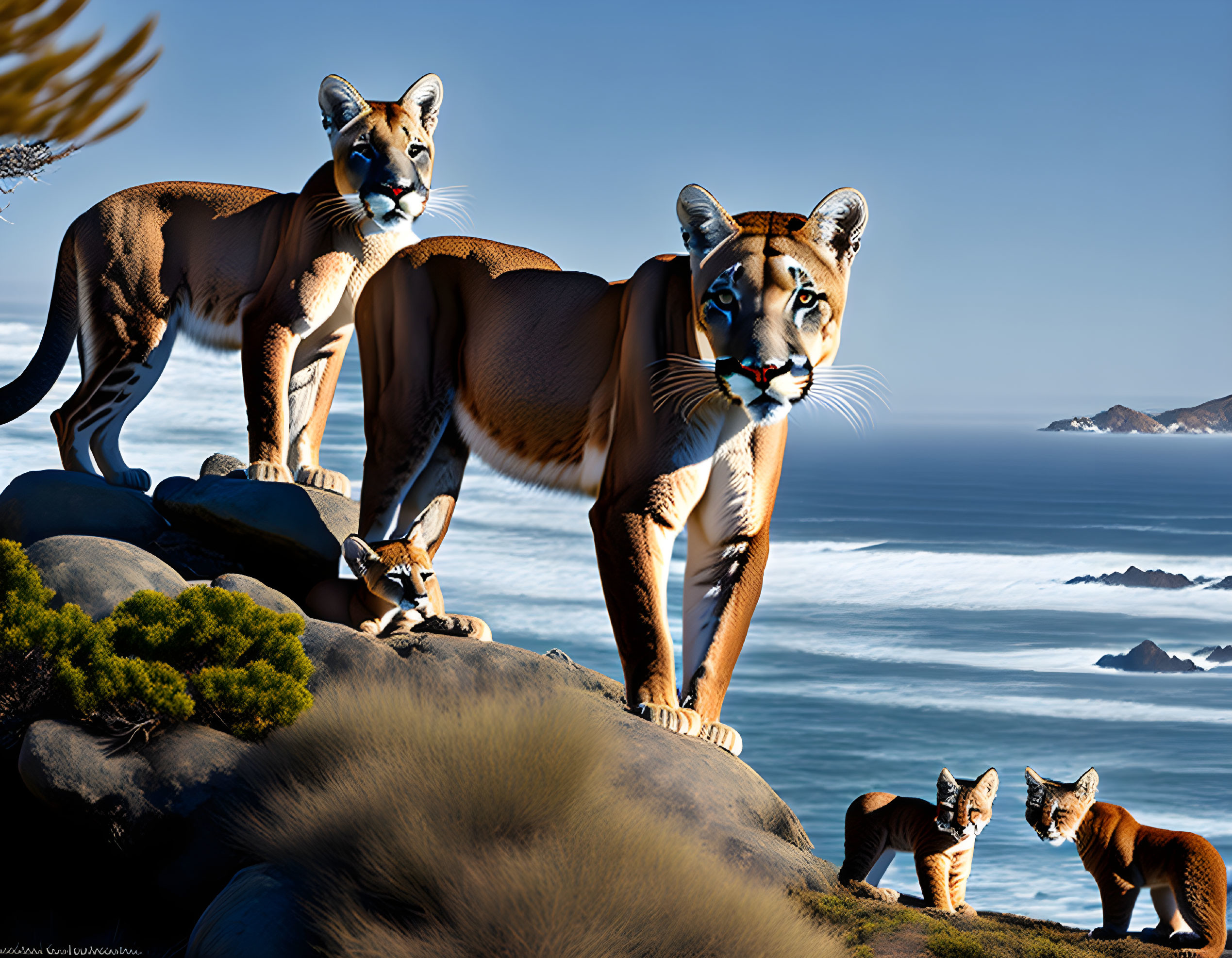 Mountain Lions at the Beach