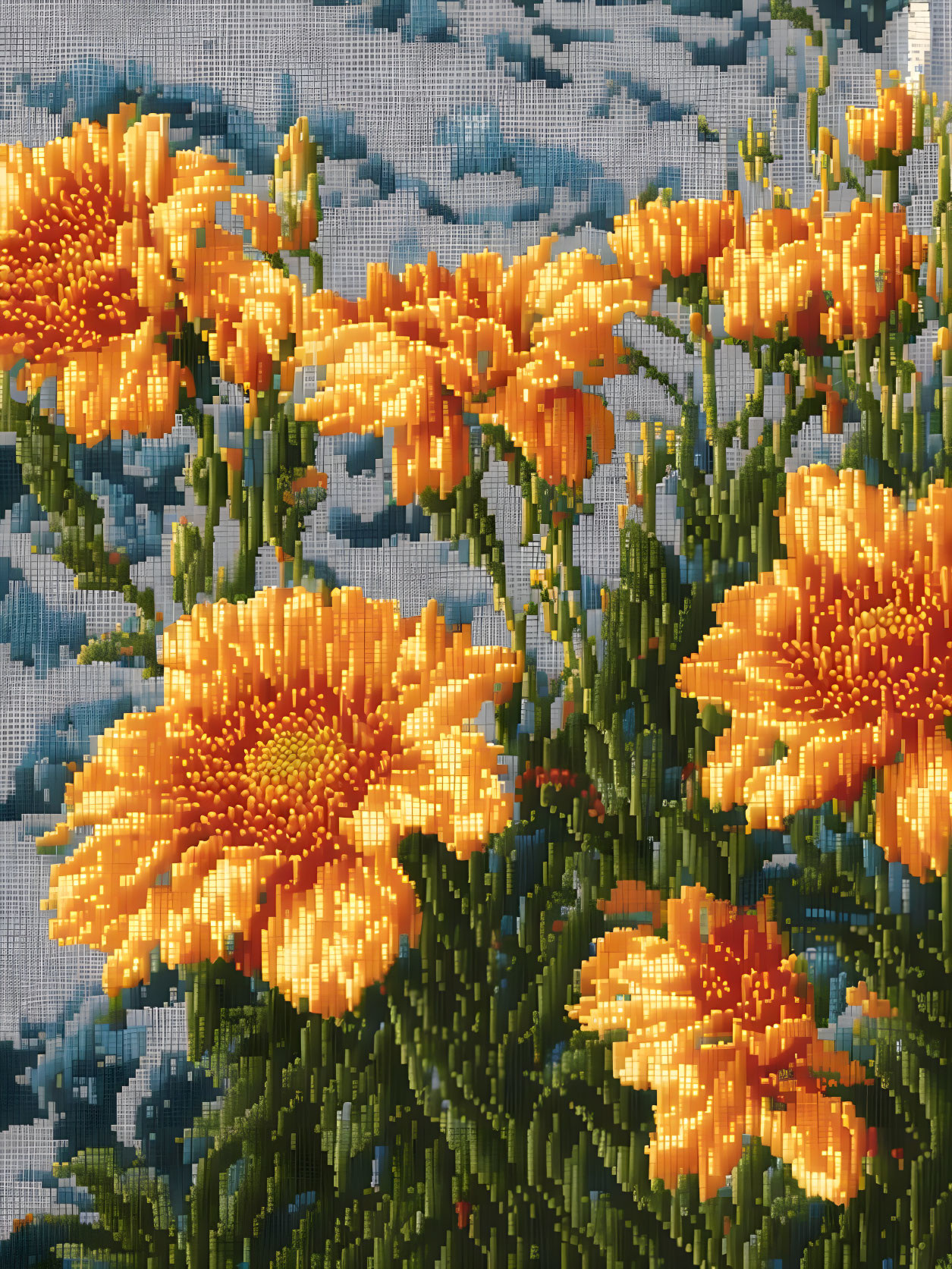 Cross Stitched Blooms