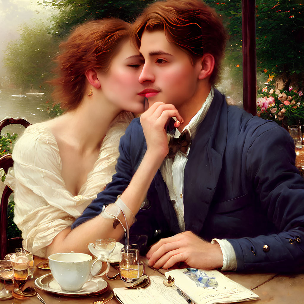 Lovers at a Cafe