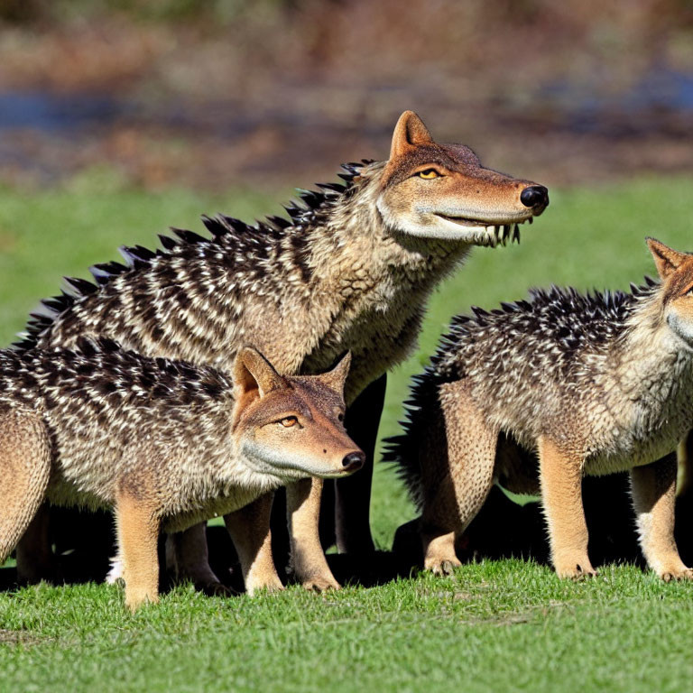  group of crocodile wolf hybrids with scales
