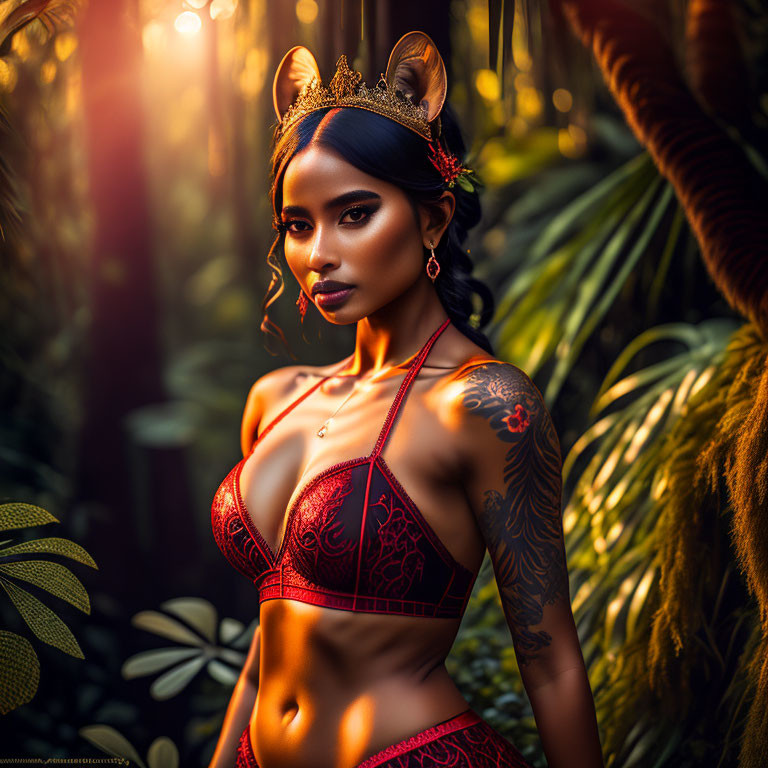 Indian Princess in the Jungle
