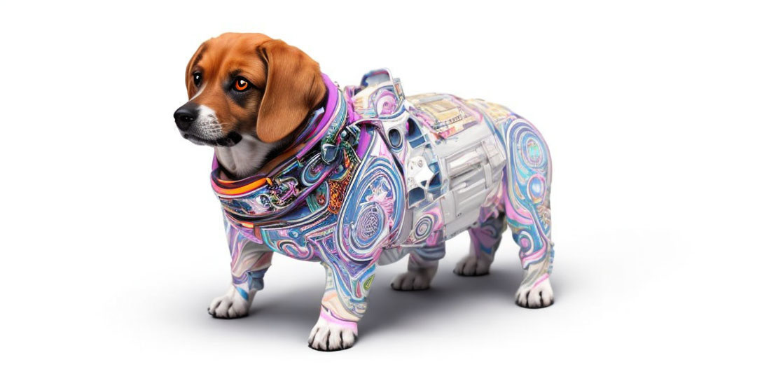 Psychedelic cyber dog