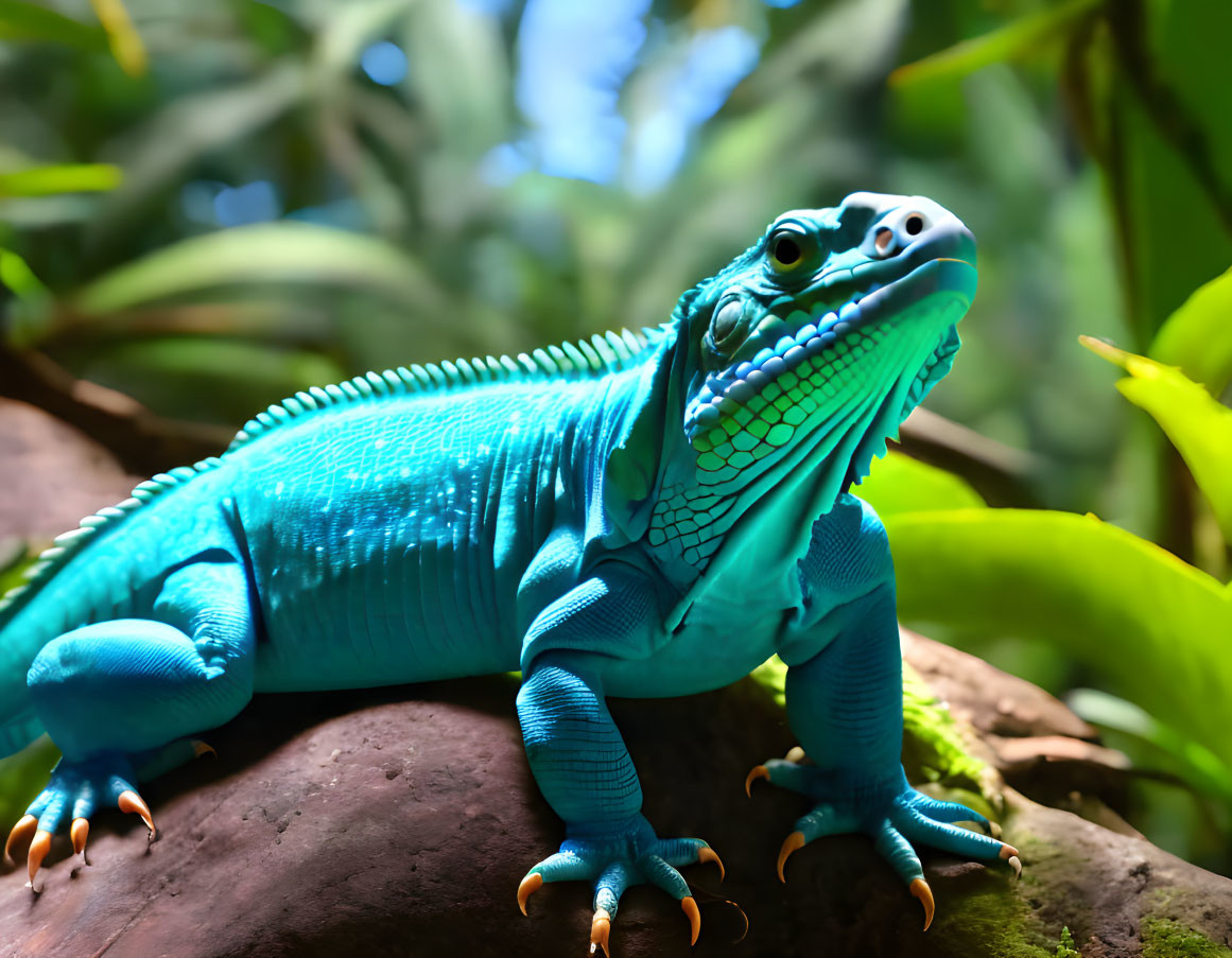 Turquoise iguana