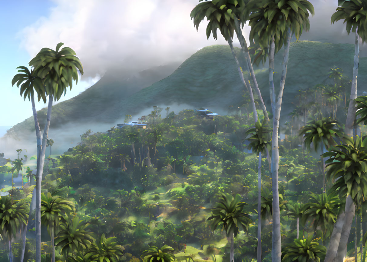 Fantasy subtropical island