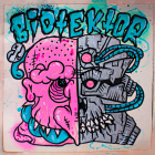 Colorful comic book cover with "BROKENMRY" title, pink robotic head, and