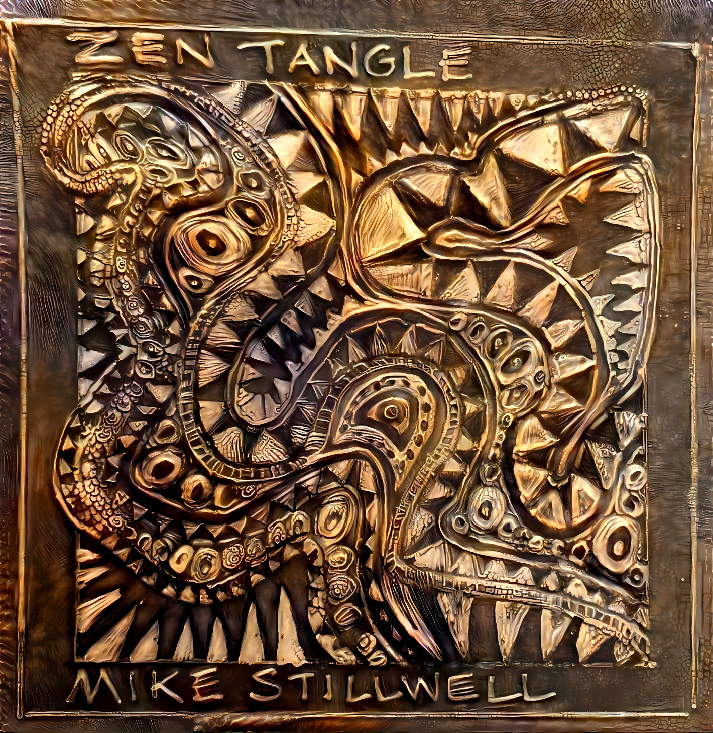 Bronze Zentangle