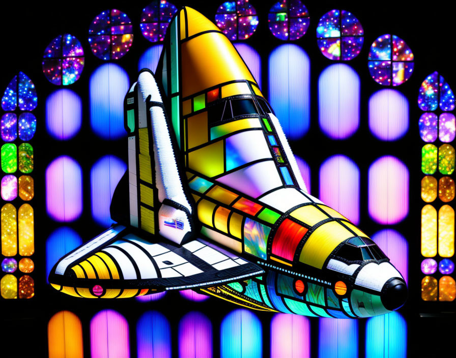 colorful spaceship