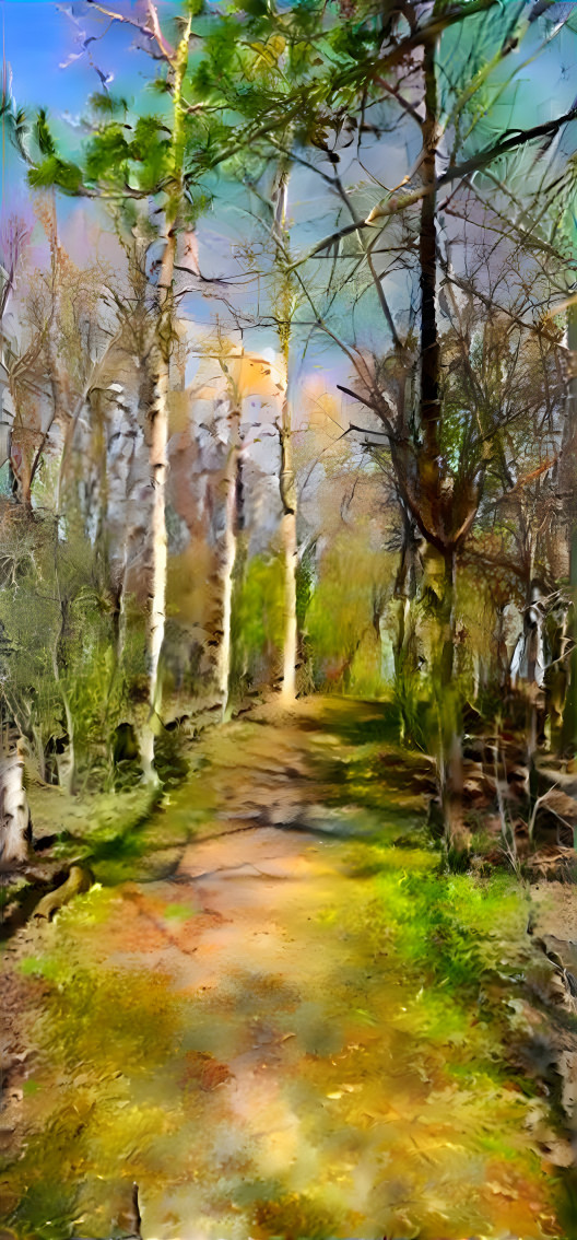 Pathway into trees