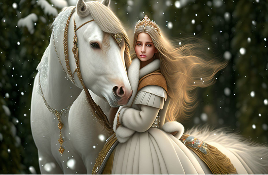 Princess with her Horse