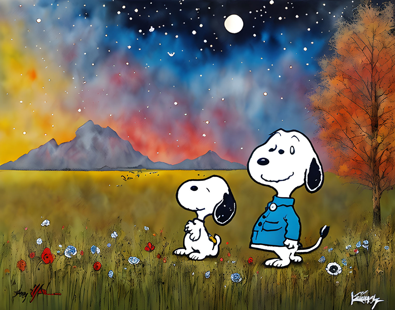snoopy goes camping