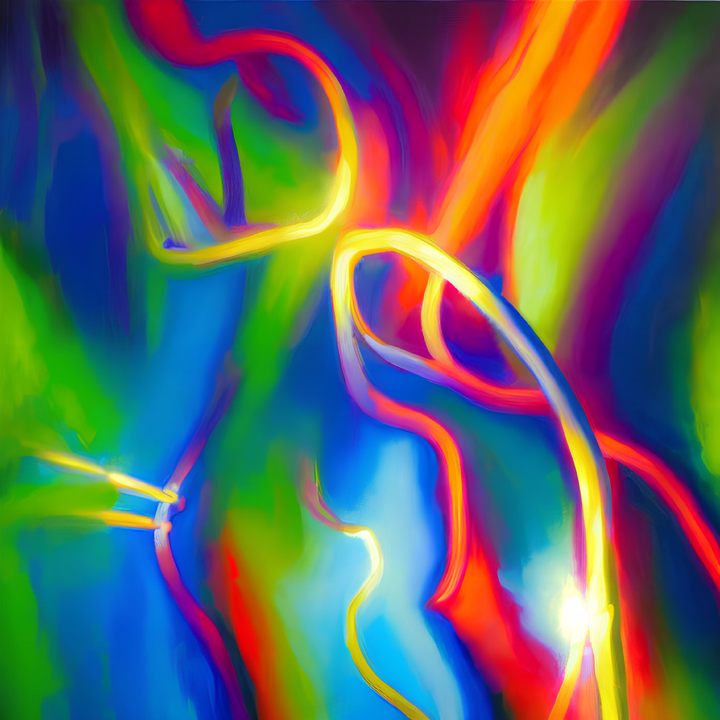 Colorful Abstract Swirls: Blue, Green, Red, Yellow & Neon Effects
