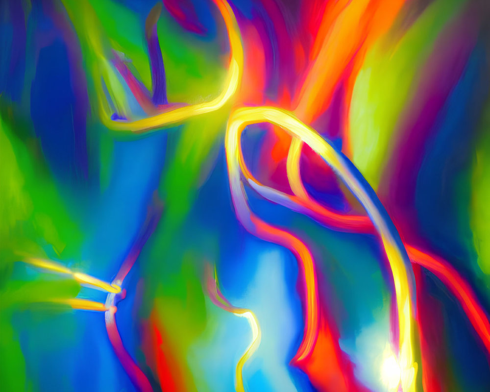 Colorful Abstract Swirls: Blue, Green, Red, Yellow & Neon Effects