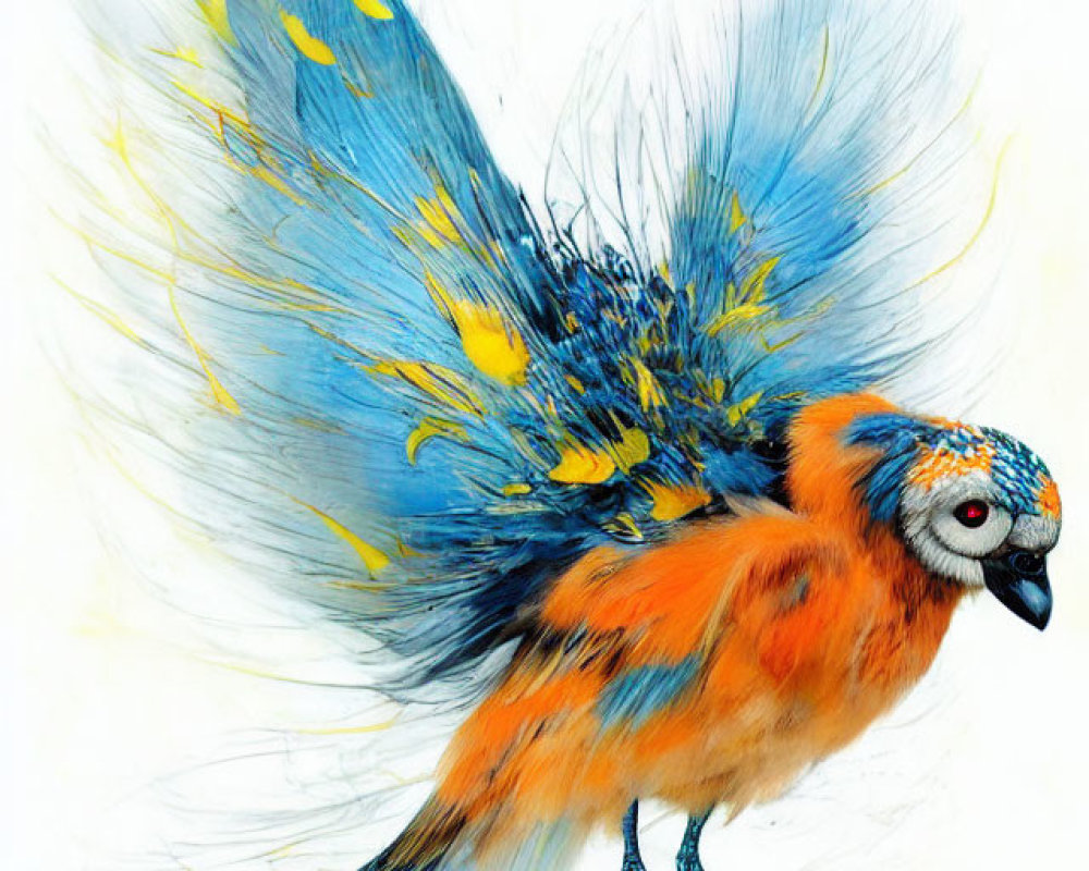Colorful Parrot Artwork with Dynamic Feather Details