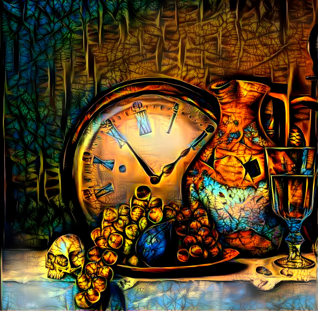 Still life with clock