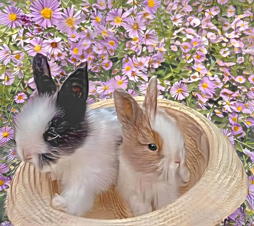 Bunnies in a Hat