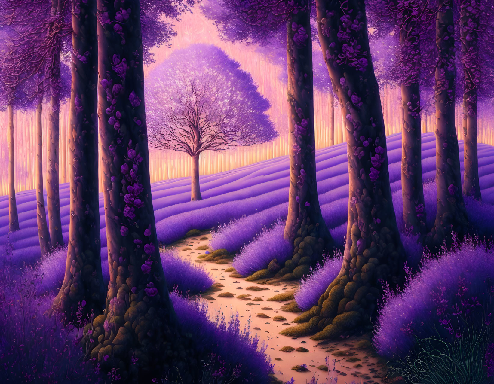 Purple forest